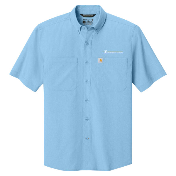 Screen Printed Unisex/Mens Carhartt Sun Defender Short Sleeve Work Shirt Thumbnail
