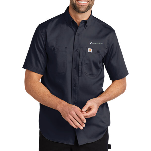 Screen Printed Unisex/Mens Carhartt Rugged Professional Series Short Sleeve Work shirt Thumbnail