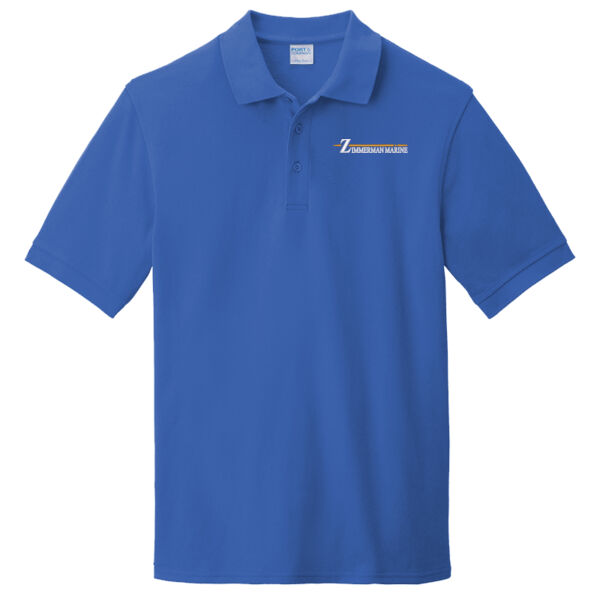 Unisex/Mens Port & Co Combed Ring Spun Pique Polo Thumbnail
